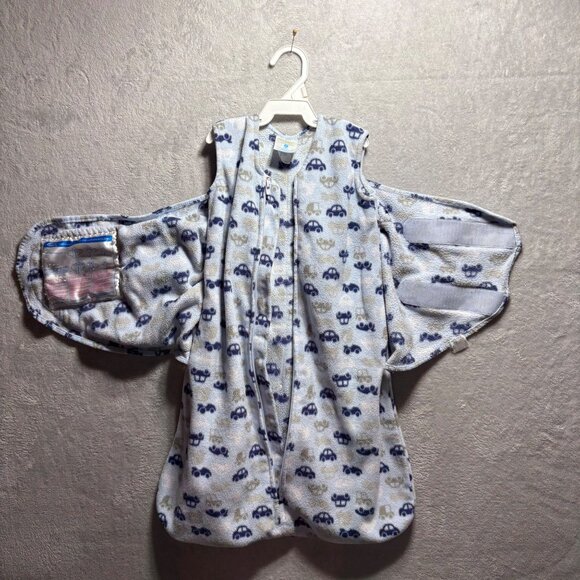 Halo Sleep Sack Swaddle Small Boys Fleece Blanket Blue Cars 3-6 Month - Picture 6 of 7
